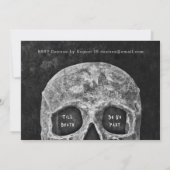 Faire-part Hallomariage de la tête de crâne gothique (Dos)