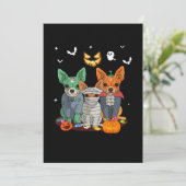Faire-part Halloween Chihuahua Chien sorcier mignon cadeau Da (Debout devant)
