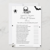 Faire-part Halloween Couple trivia jeu de douche nuptiale Car (Devant)