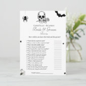 Faire-part Halloween Couple trivia jeu de douche nuptiale Car (Debout devant)