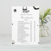 Faire-part Halloween jeu de chaussures Mariage jeu de bachelo (Debout devant)