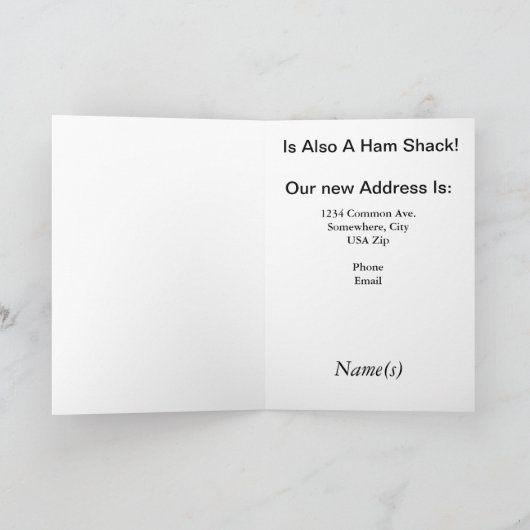 Faire-part Ham Radio New Address Notification Card (Intérieur)