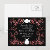 Faire-part Handfasting Save the Date Carte postale Déesse & D (Devant / Derrière)