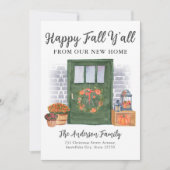 Faire-part Happy Fall New Home Porte Citrouille Holiday Movin (Devant)