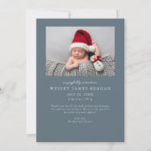 Faire-part Happy Little Holiday Slate Blue Multi Photo Birth (Dos)