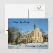 Faire-part Harbison Chapel Enregistrer la date Carte postale (Devant / Derrière)