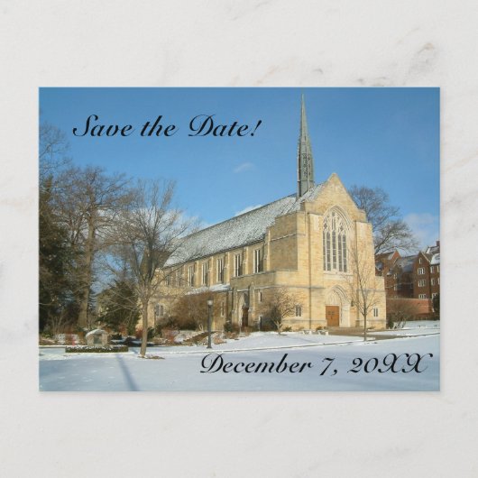 Faire-part Harbison Chapel Enregistrer la date Carte postale (Devant)