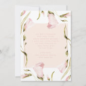 Faire-part hardi boho fleur sauvage rose fille bonjour naissa (Dos)