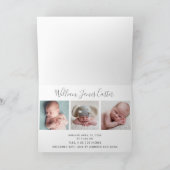 Faire-part Hello Baby Boy Photo Simple Script Chic Naissance (Intérieur)