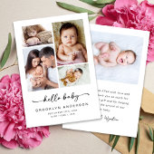 Faire-part Hello Baby Modern Four Photo Birth