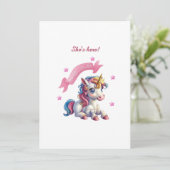 Faire-part "Hello Baby Unicorn" Design Birth (Debout devant)