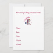 Faire-part "Hello Baby Unicorn" Design Birth (Dos)