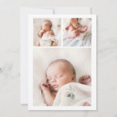 Faire-part Hello Elegant Script Photo Naissance (Dos)