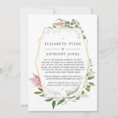 Faire-part Herbarium géométrique forestier Invités Mariages r (Devant)