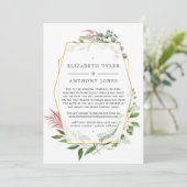 Faire-part Herbarium géométrique forestier Invités Mariages r (Debout devant)