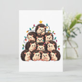 Faire-part Hérisson Arbre de Noël Joyeux Noël Noël Noël Noël  (Debout devant)