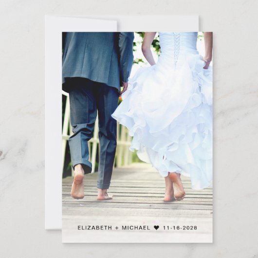 Faire-part Heureusement Jamais Après La Réception De Mariage  (Dos)