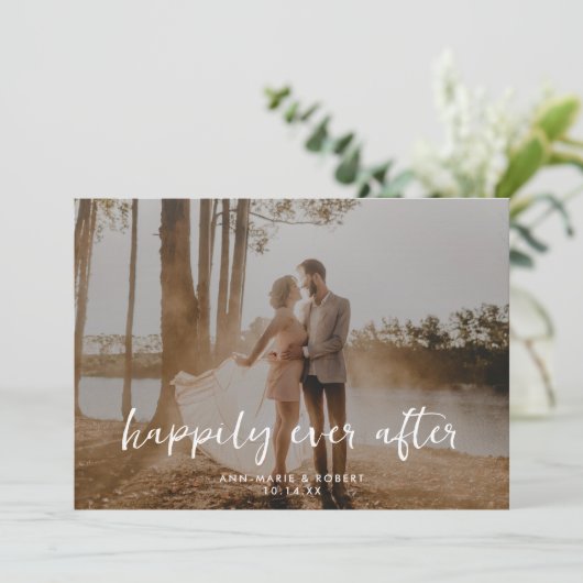 Faire-part Heureusement jamais après le script Horizontal Mar (Debout devant)