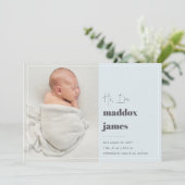 Faire-part Heureux de vous rencontrer | Naissance photo mode (Debout devant)