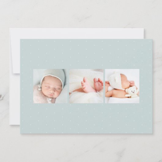 Faire-part Heureux de vous rencontrer | Naissance photo mode (Dos)