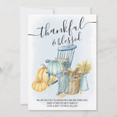 Faire-part Heureux et béni Pays Citrouille Grossesse de garço (Devant)