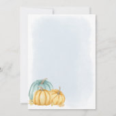 Faire-part Heureux et béni Pays Citrouille Grossesse de garço (Dos)