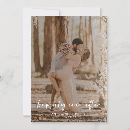 Faire-part Heureux Jamais après le Mariage photo superpositio (Devant)