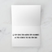 FAIRE-PART HEUREUX POUR VOUS/NOUVEAUX SOUVENIRS DANS VOTRE NO (Intérieur)