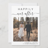 Faire-part Heureux toujours après Elopement Mariage (Devant)