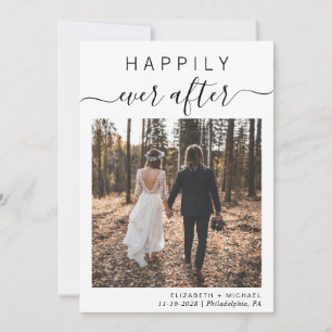 Faire-part Heureux toujours après Elopement Mariage