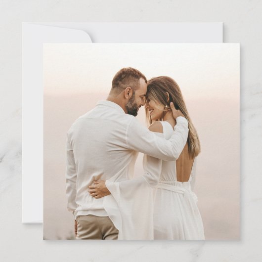 Faire-part Heureux toujours après la photo Mariage noir et bl (Dos)