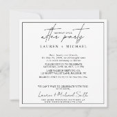 Faire-part Heureux toujours après la photo Mariage noir et bl (Devant)