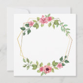 Faire-part Hexagons with Flowers (Devant)