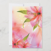 Faire-part Hibiscus rose Mariage floral (Dos)