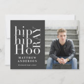 Faire-part Hip hip hourra photo graduation fête multi photo (Devant)