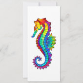 Faire-part Hippocampe polygonal arc-en-ciel (Devant)