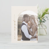 Faire-part Histoire de la proposition de crème d'arc moderne (Debout devant)