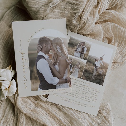 Faire-part Histoire de la proposition de crème d'arc moderne