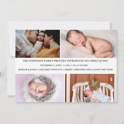 Faire-part Hiver Joyeux Noël (Dos)