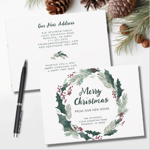 Faire-part Holly Wreath Joyeux Noël de New Home