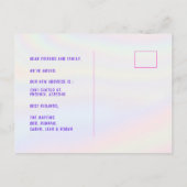 Faire-part Holographique moderne (Dos)