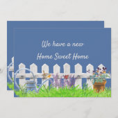 Faire-part Home Sweet Home White Picket Fence Nouvelle adress (Devant / Derrière)