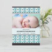 Faire-part Honk ! Annonce de naissance de bébé garçon Camion (Debout devant)