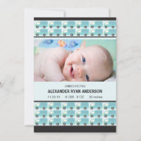 Honk! Camions Bleus Annonce Naissance Bébé Garçon