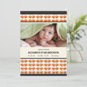 Faire-part Honk ! Voitures orange bébé garçon faire part de n (Debout devant)