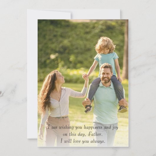 Faire-part Huile d'or sur la Fête des pères d'aquarelle bleue (Dos)