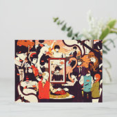 Faire-part Humour vintage multi-humain (Debout devant)