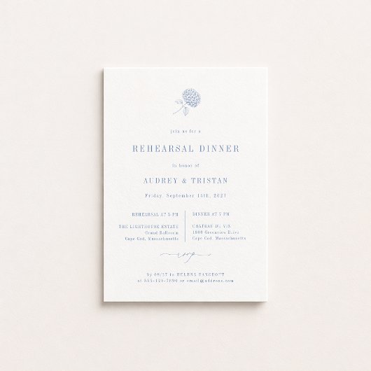 Faire-part HYDRANGEA Wedding Rehearsal Dinner