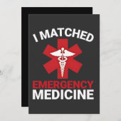 Faire-part I Diplôme en médecine d'urgence jumelé (Devant / Derrière)