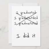 Faire-part I Diplômé Humour drôle (Devant)